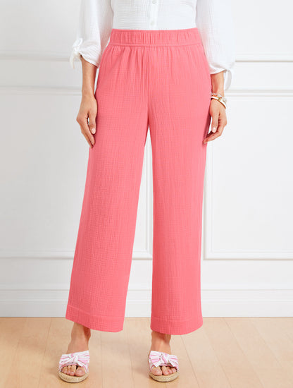 Talbots AIRY GAUZE WIDE LEG PANTS