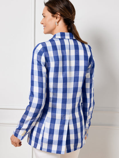 Talbots GINGHAM BLAZER