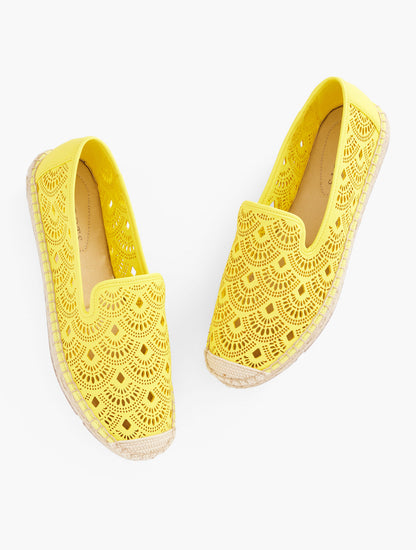 Talbots IZZY PERFORATED SCALLOP ESPADRILLE FLATS