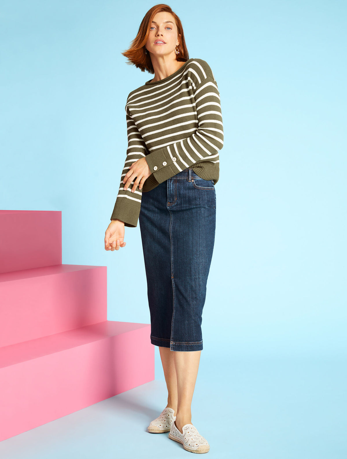 Talbots IZZY PERFORATED SCALLOP ESPADRILLE FLATS