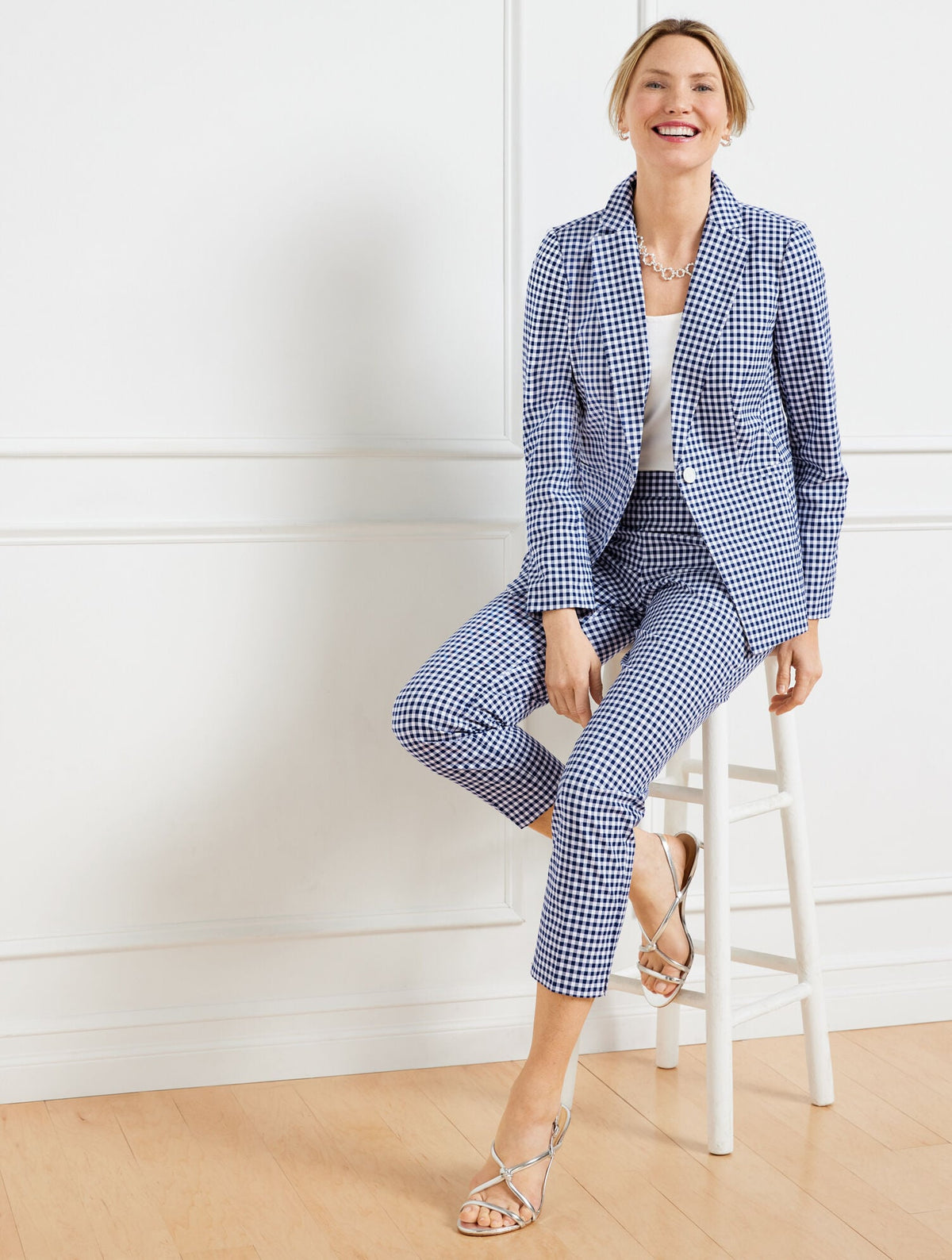 Talbots BLAZER - PREPPY GINGHAM