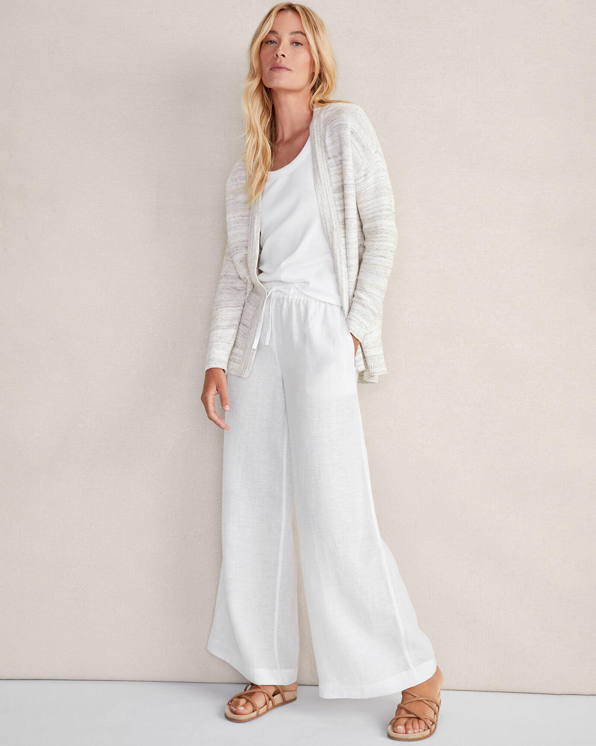 Talbots ORGANIC COTTON SPACEDYE CARDIGAN