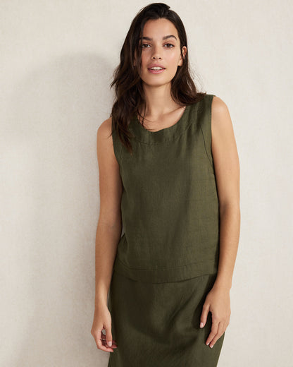 Talbots LINEN SLEEVELESS TOP
