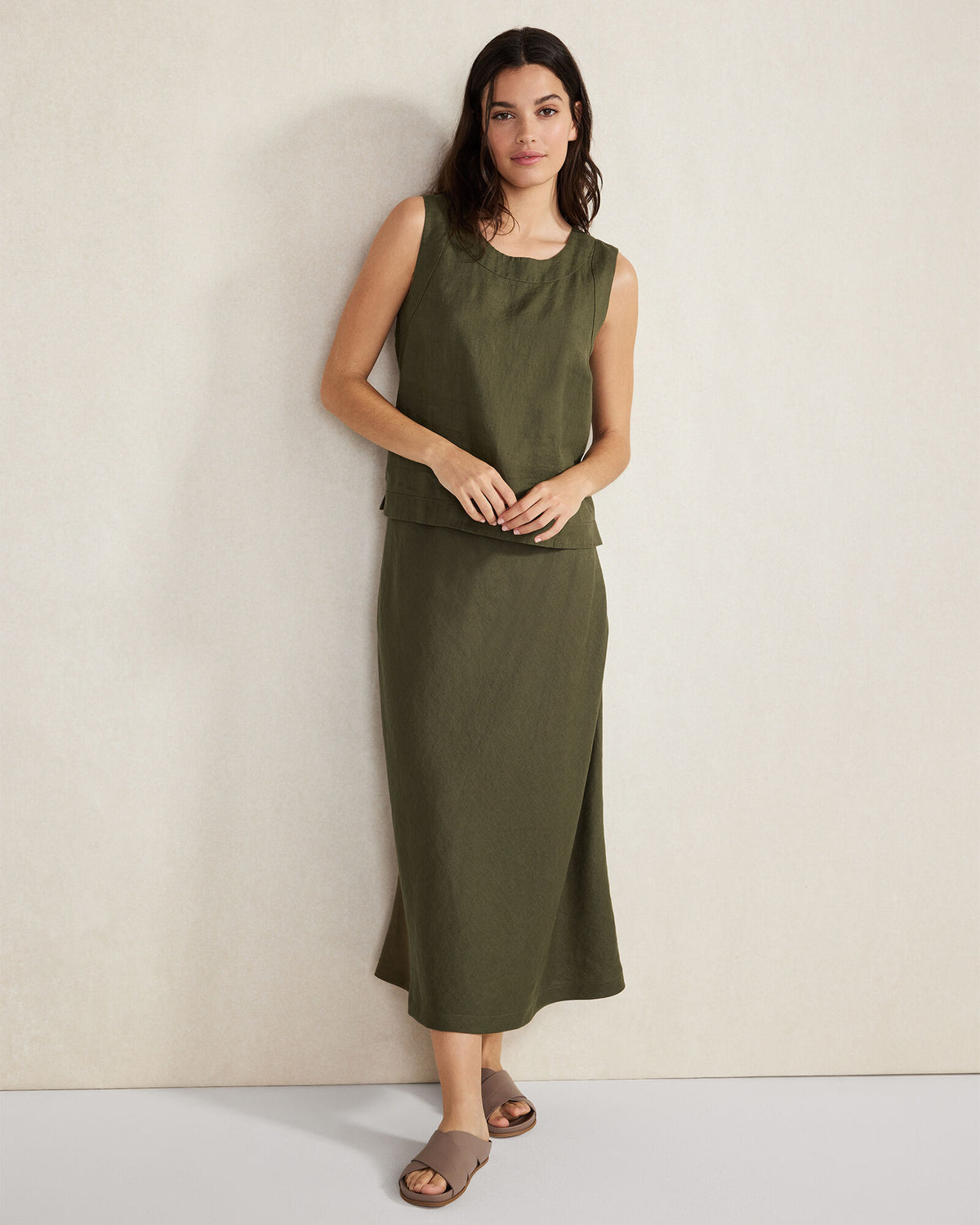 Talbots LINEN SLEEVELESS TOP