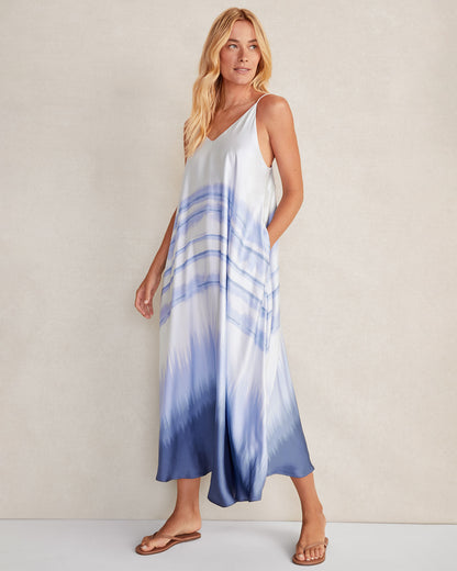 Talbots SILKY DIP DYE MAXI DRESS