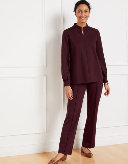 Talbots PASSPORT PONTE ZIP MOCKNECK PULLOVER