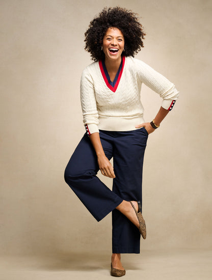 Talbots TWILL WIDE LEG PANTS