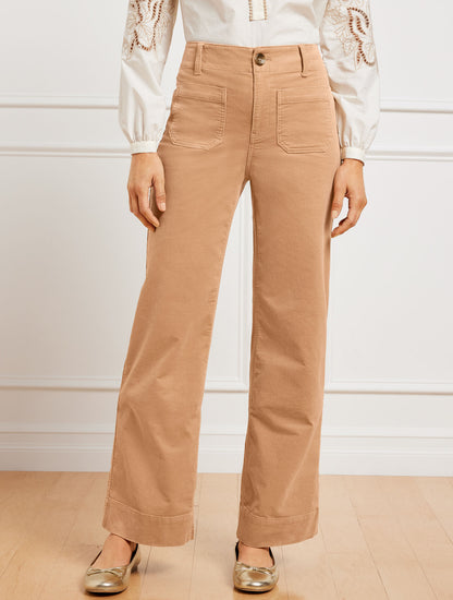 Talbots STRETCH CORDUROY WIDE LEG PANTS