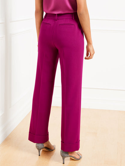 Talbots TAILORED STRETCH SLIM WIDE ANKLE PANTS