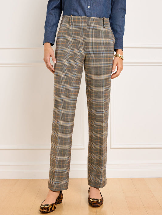Talbots TALBOTS SOUTHAMPTON STRAIGHT LEG PANTS - GLEN PLAID