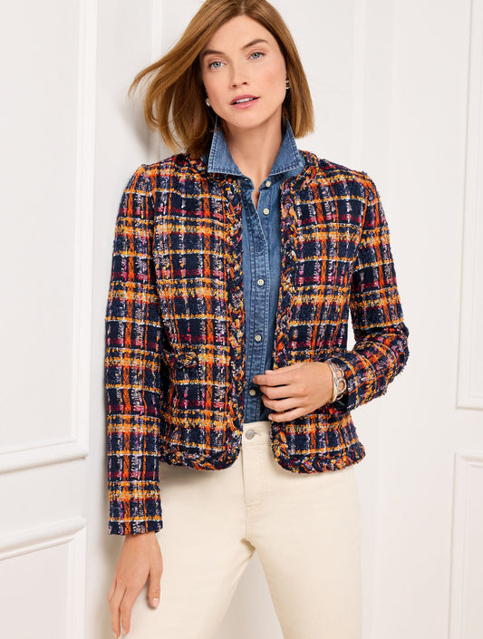 Talbots TWEED JACKET - SUNFLOWER PLAID