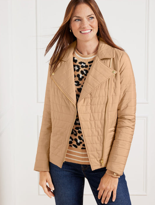 Talbots QUILTED MOTO JACKET