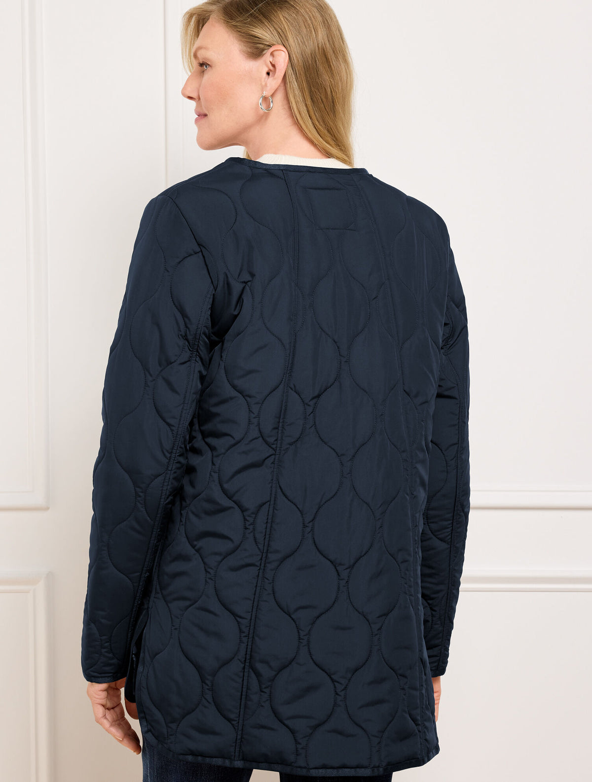 Talbots QUILTED COLLARLESS COAT