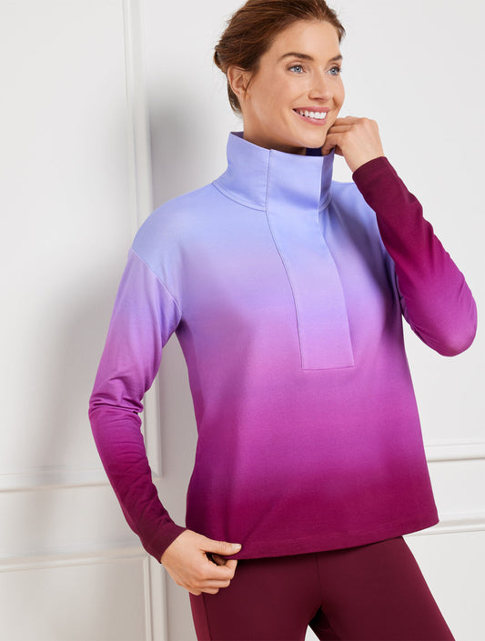 Talbots SNAP PLACKET PULLOVER - OMBRÉ