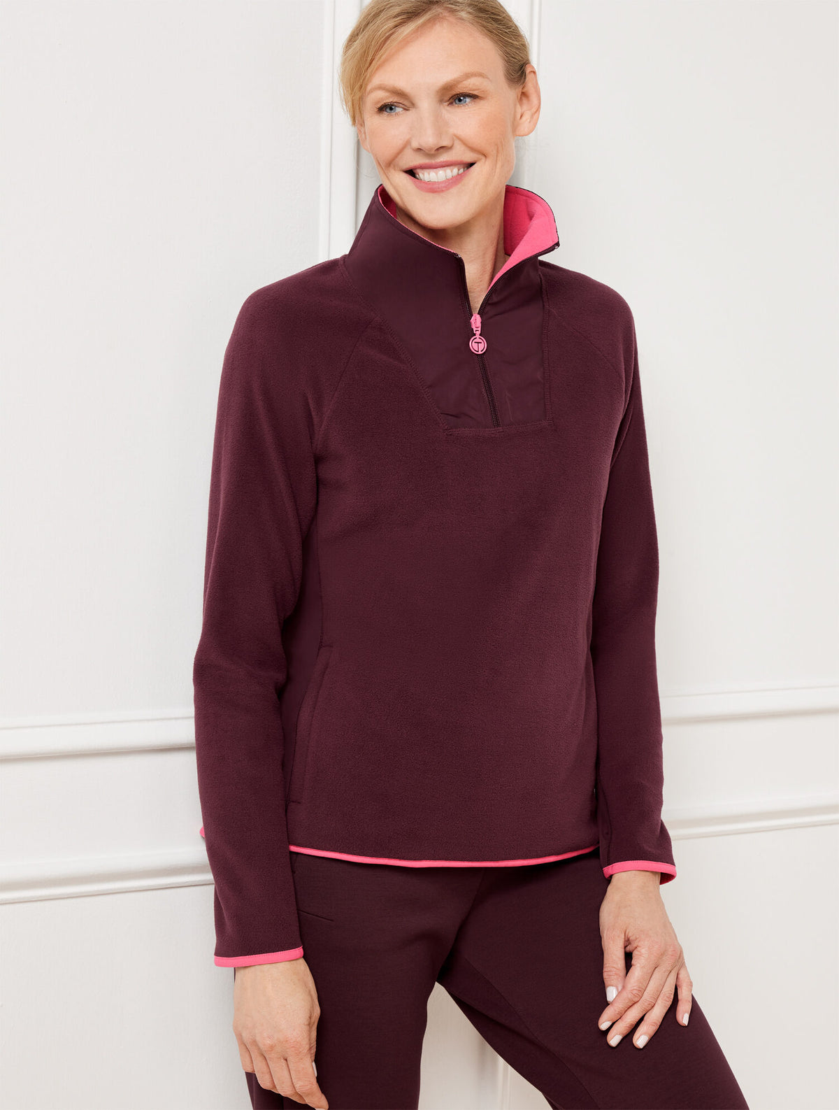Talbots MICROFLEECE HALF-ZIP PULLOVER