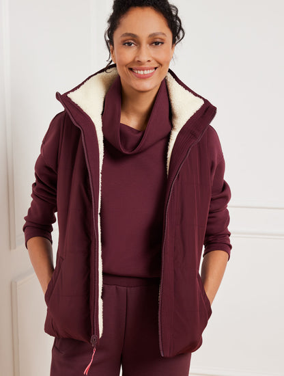 Talbots REVERSIBLE SHERPA PUFFER VEST