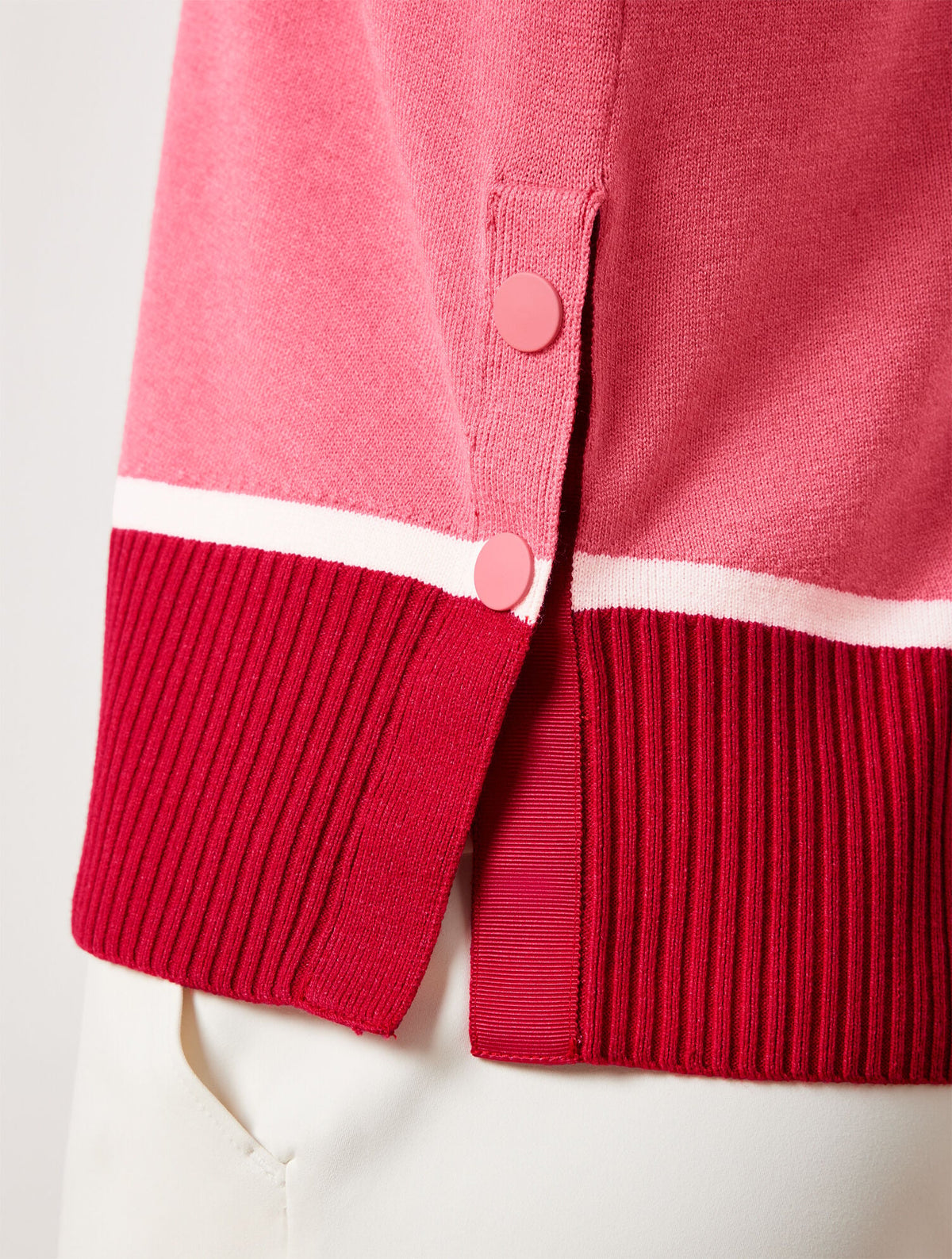 Talbots MOCKNECK SWEATER - STRIPED COLORBLOCK