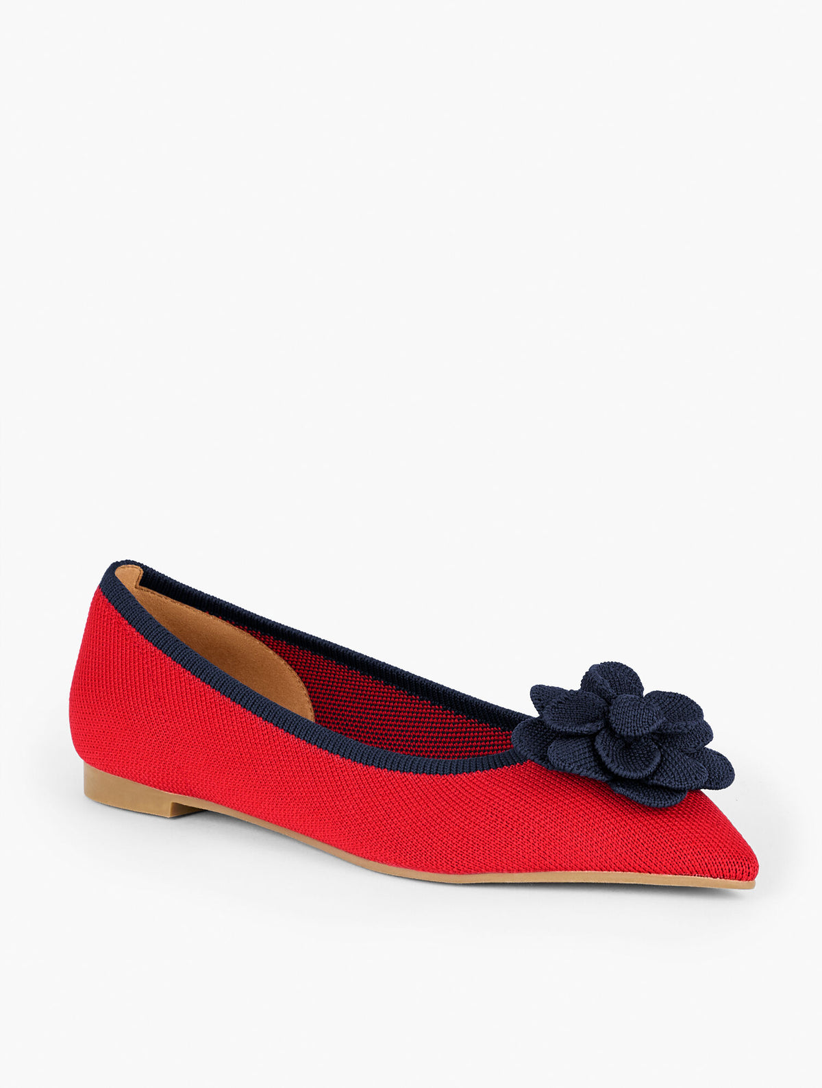 Talbots EDWIN KNIT FLOWER POINTED TOE FLATS
