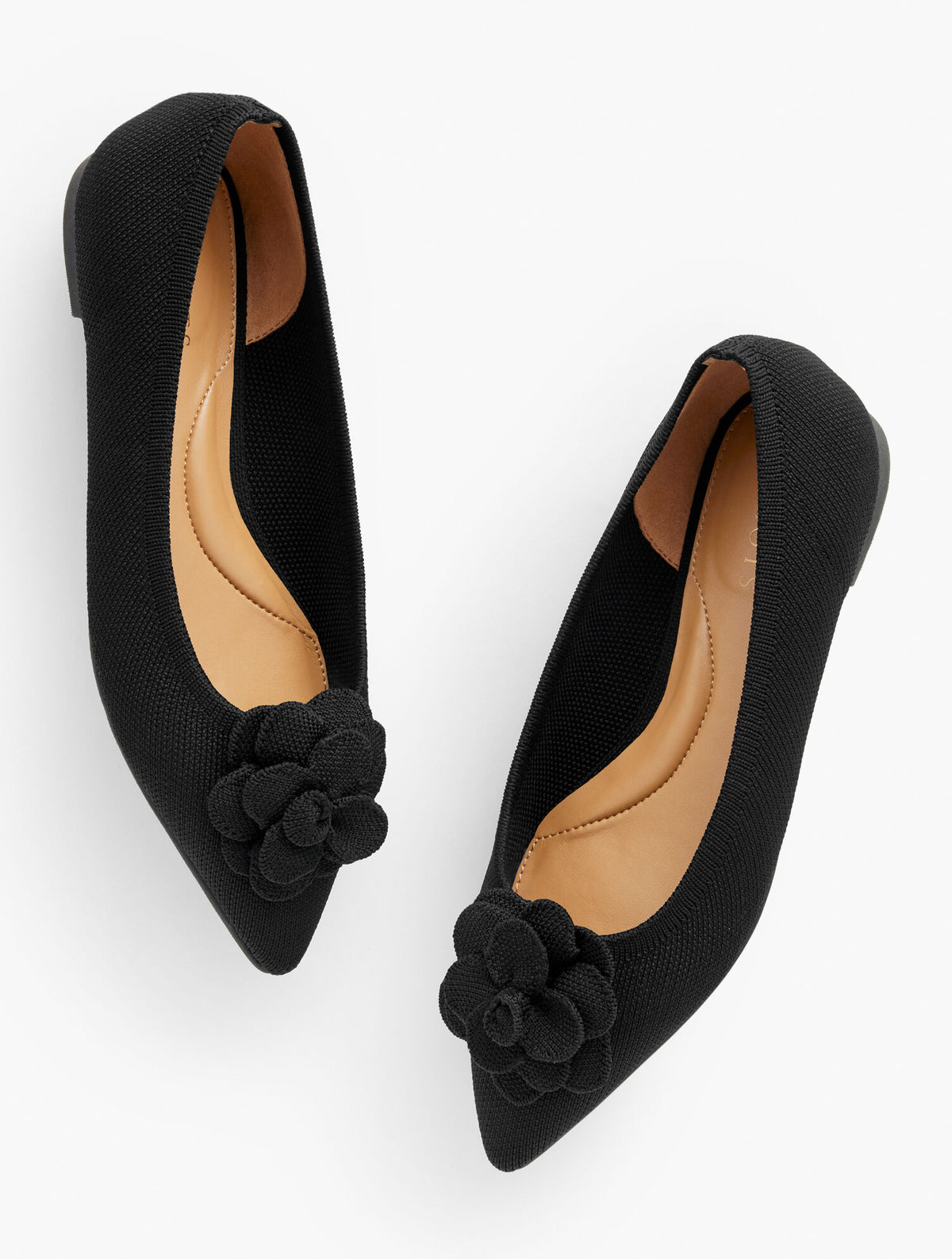 Talbots EDWIN KNIT FLOWER POINTED TOE FLATS