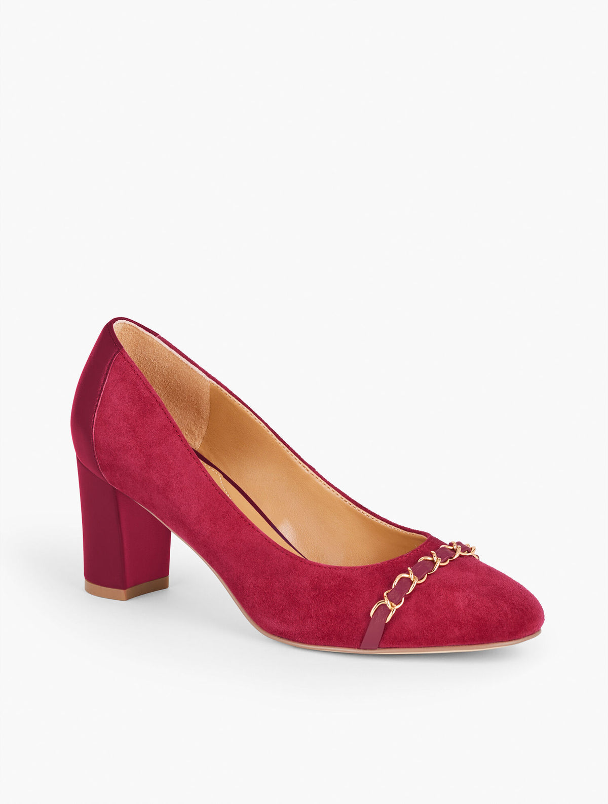 Talbots ELLERY CHAIN BLOCK HEEL PUMPS