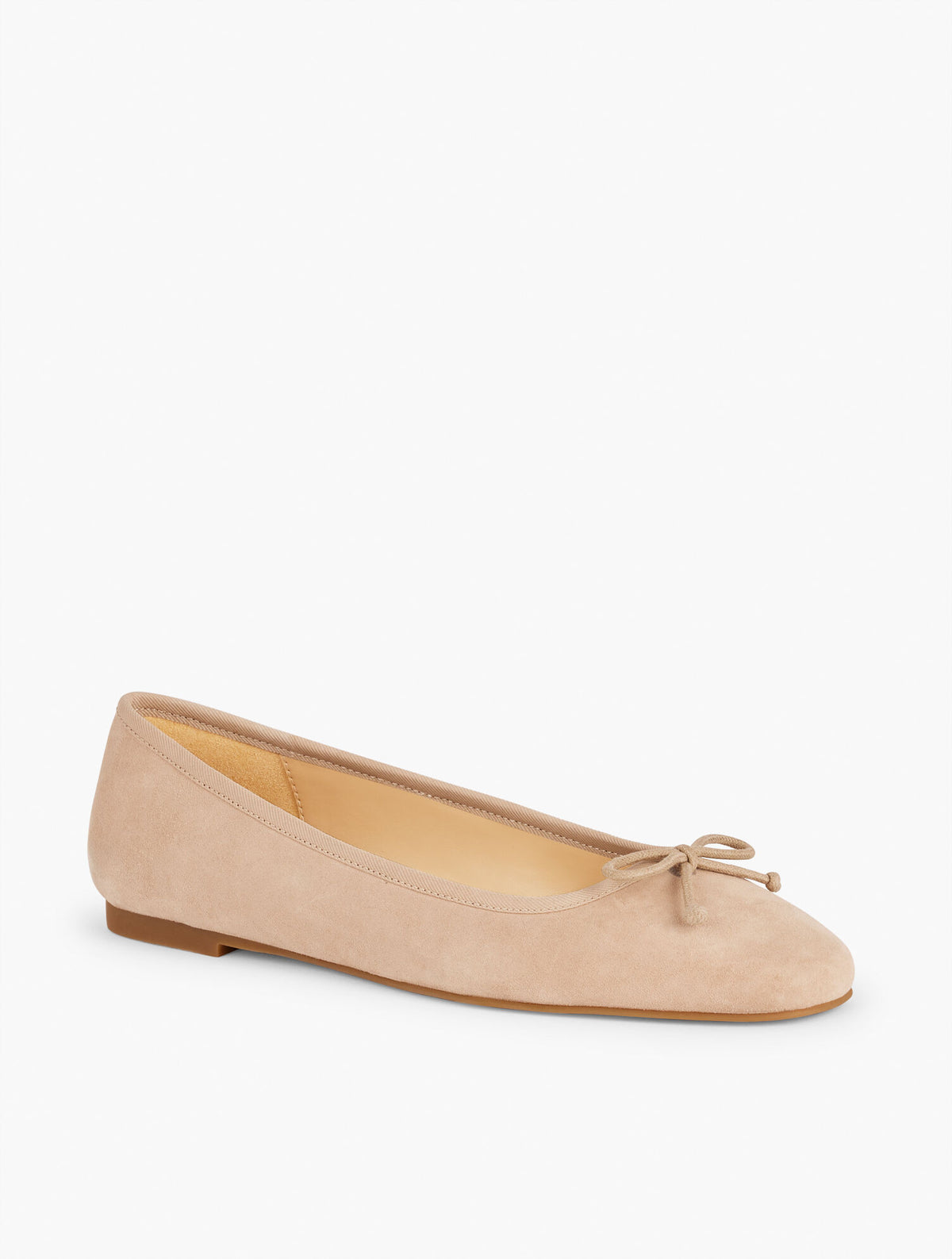 Talbots TINSLEY BOW SUEDE BALLET FLATS