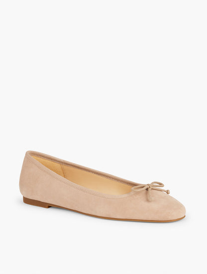Talbots TINSLEY BOW SUEDE BALLET FLATS