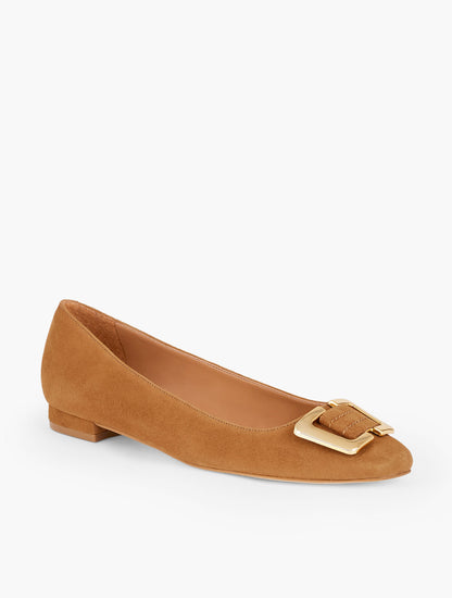 Talbots SUTTON SUEDE BUCKLE FLATS