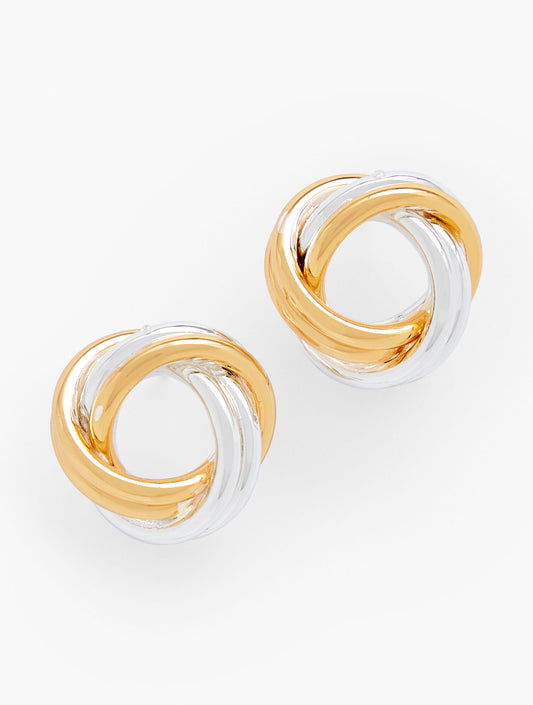Talbots TWO-TONE STUD EARRINGS