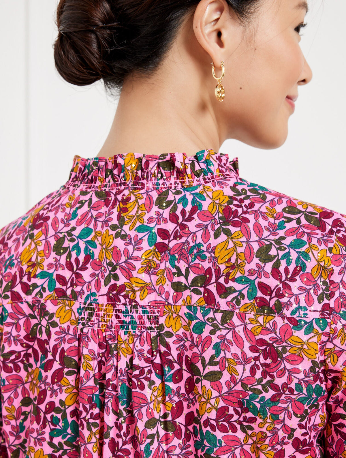 Talbots RUFFLE TOP - GATHERED LEAVES