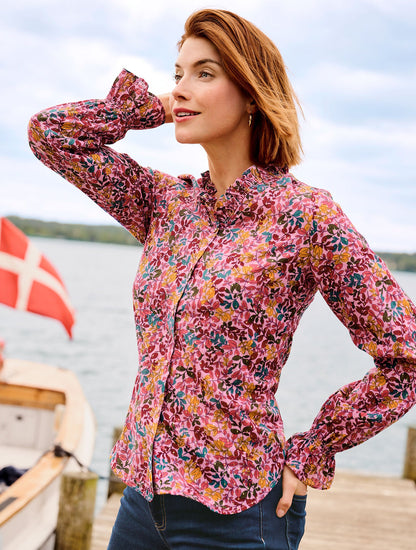 Talbots RUFFLE TOP - GATHERED LEAVES