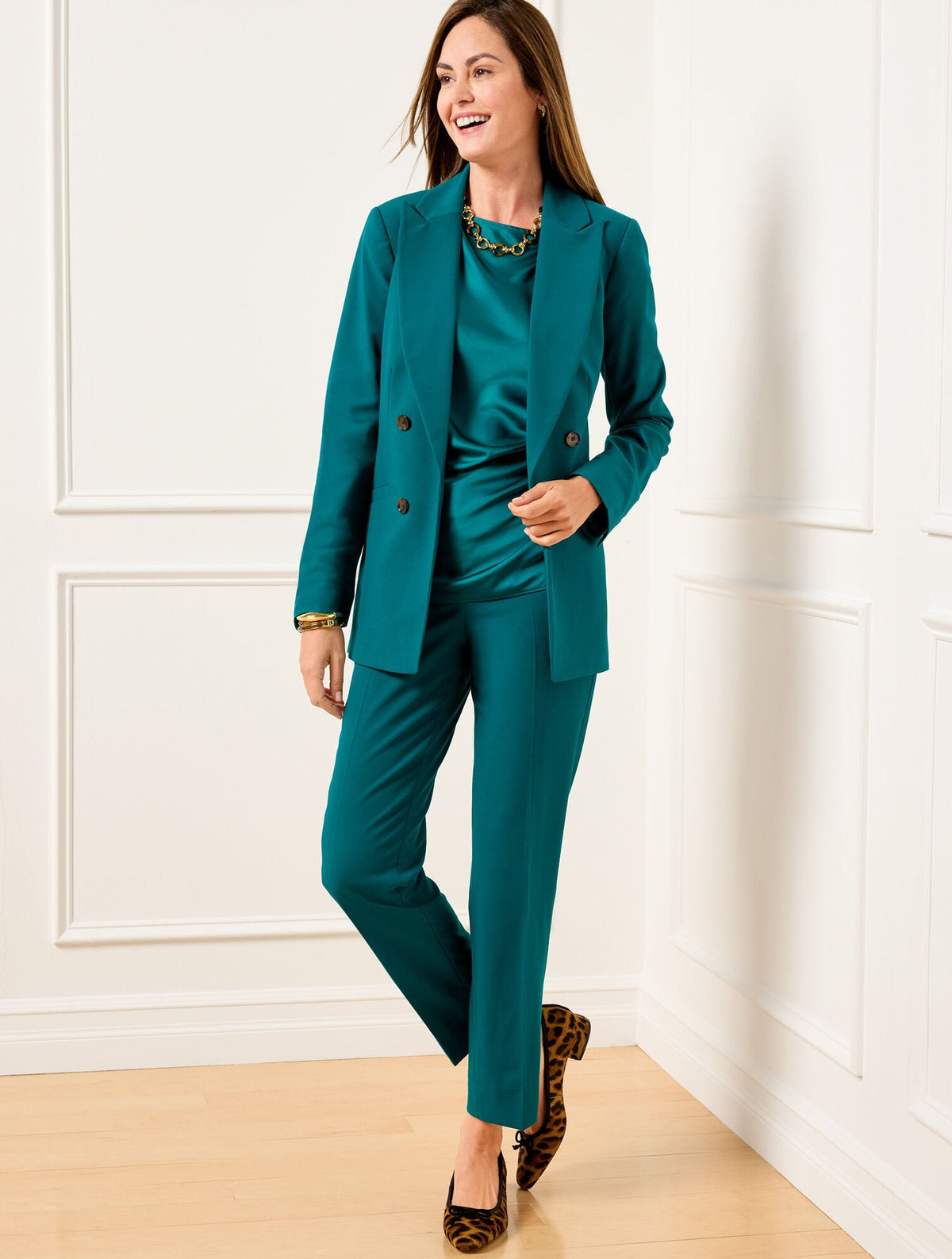 Talbots CITY TWILL OPEN FRONT BLAZER