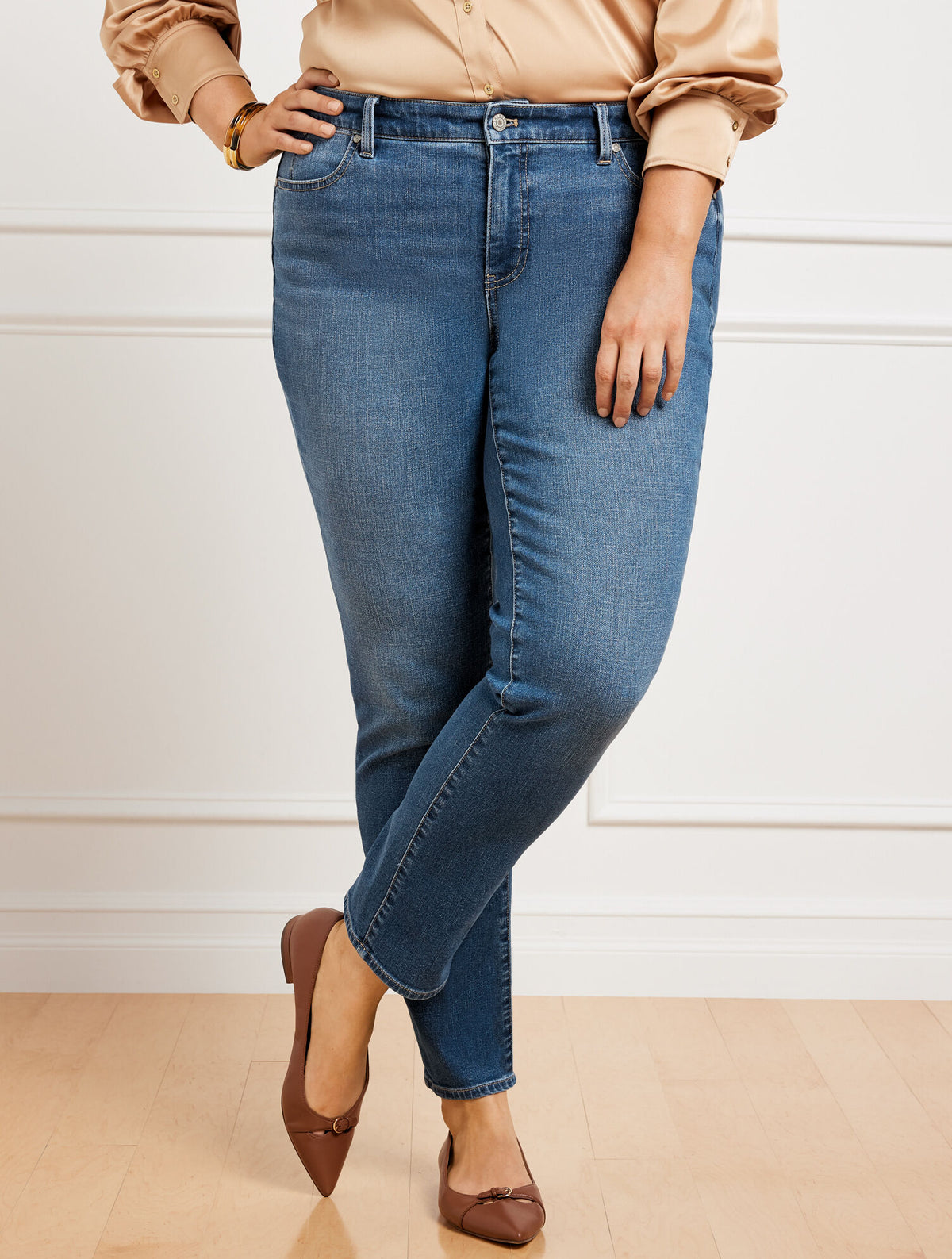 Talbots SLIM ANKLE JEANS - CULVER WASH