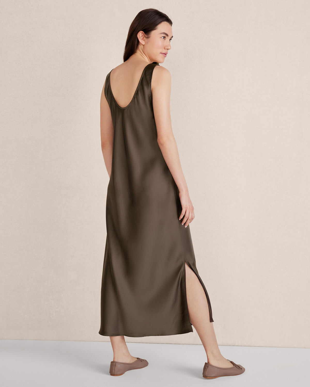 Talbots FLOWY BIAS CUT MIDI DRESS