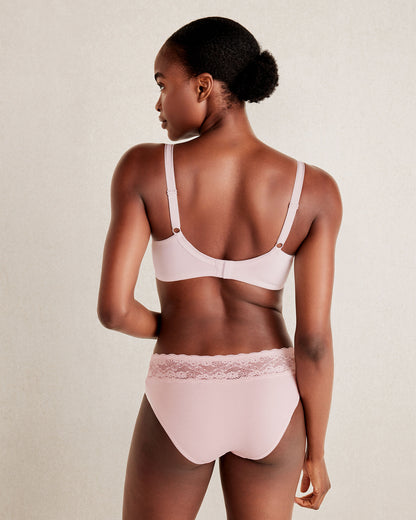 Talbots COTTON BIKINI WITH LACE WAIST