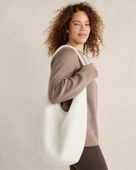 Talbots CURLY SHERPA BUCKET TOTE