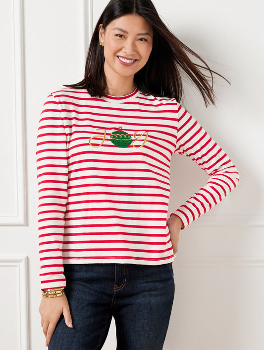 Talbots CREWNECK TEE - JOY STRIPE