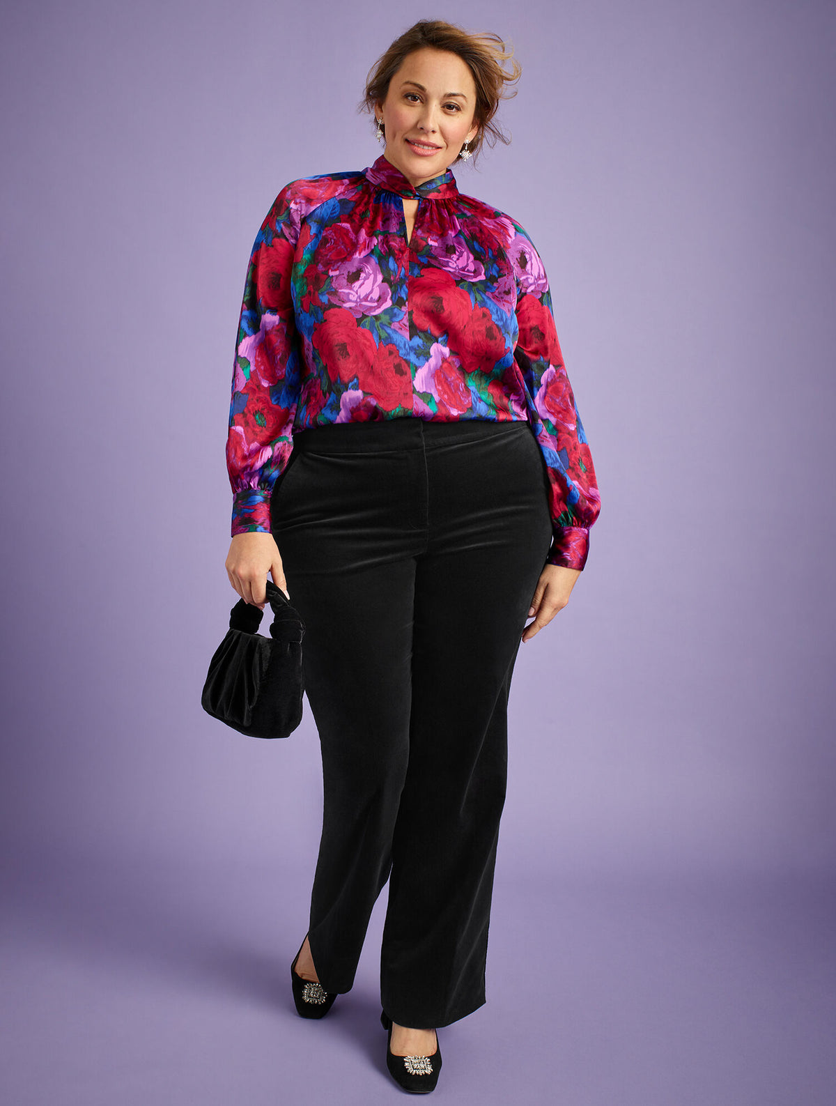 Talbots VELVETEEN WIDE LEG PANTS