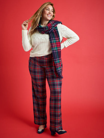 Talbots TALBOTS GREENWICH WIDE LEG PANTS - DASHING PLAID