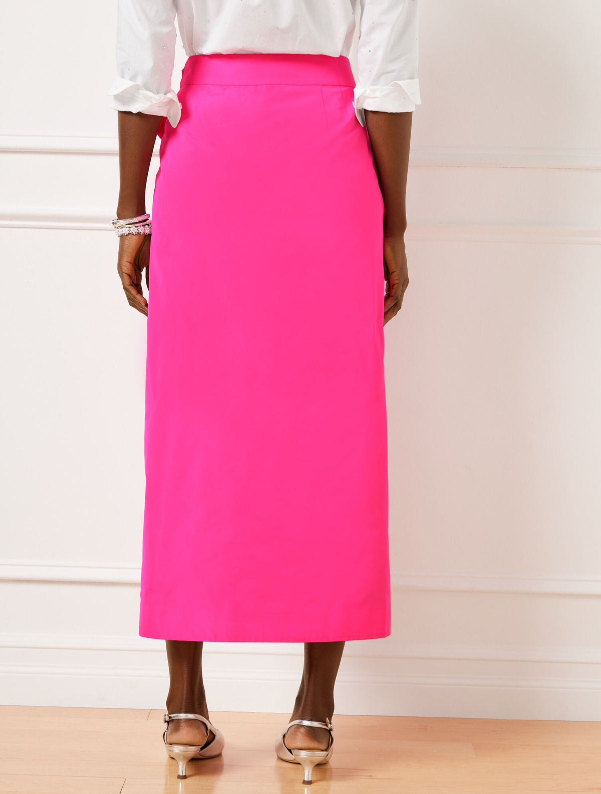 Talbots TAFFETA DRAPED MAXI SKIRT