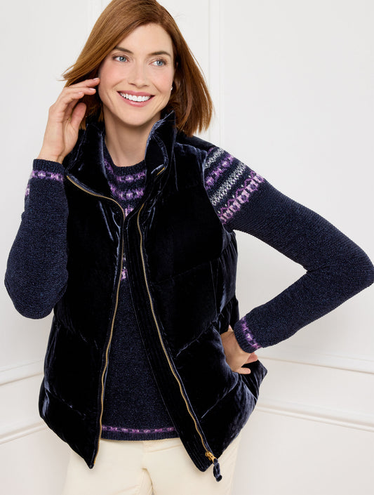 Talbots EFFORTLESS VELVET DOWN PUFFER VEST