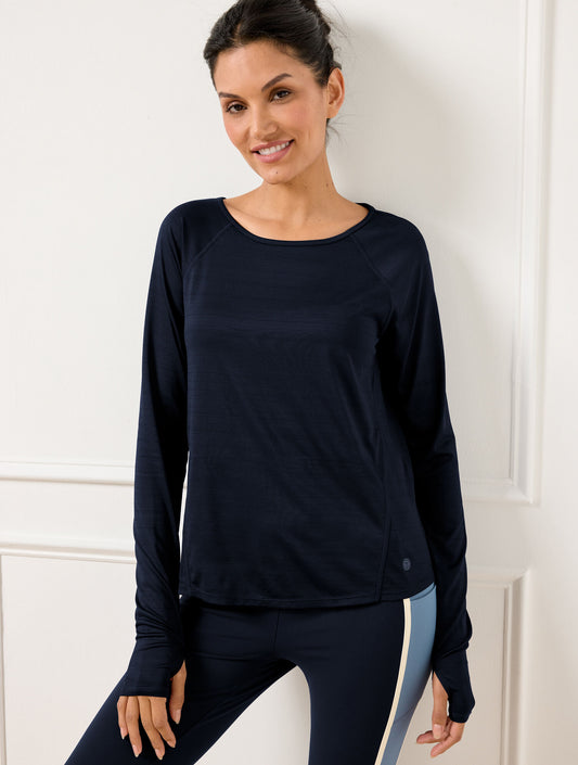 Talbots COOL SLUB ACTIVE LONG SLEEVE TEE