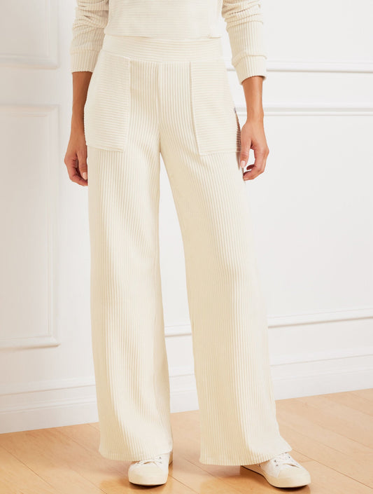 Talbots SKY LOUNGE VELOUR WIDE LEG PANTS