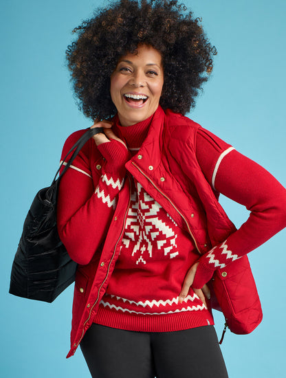 Talbots TURTLENECK SWEATER - SNOWFLAKE