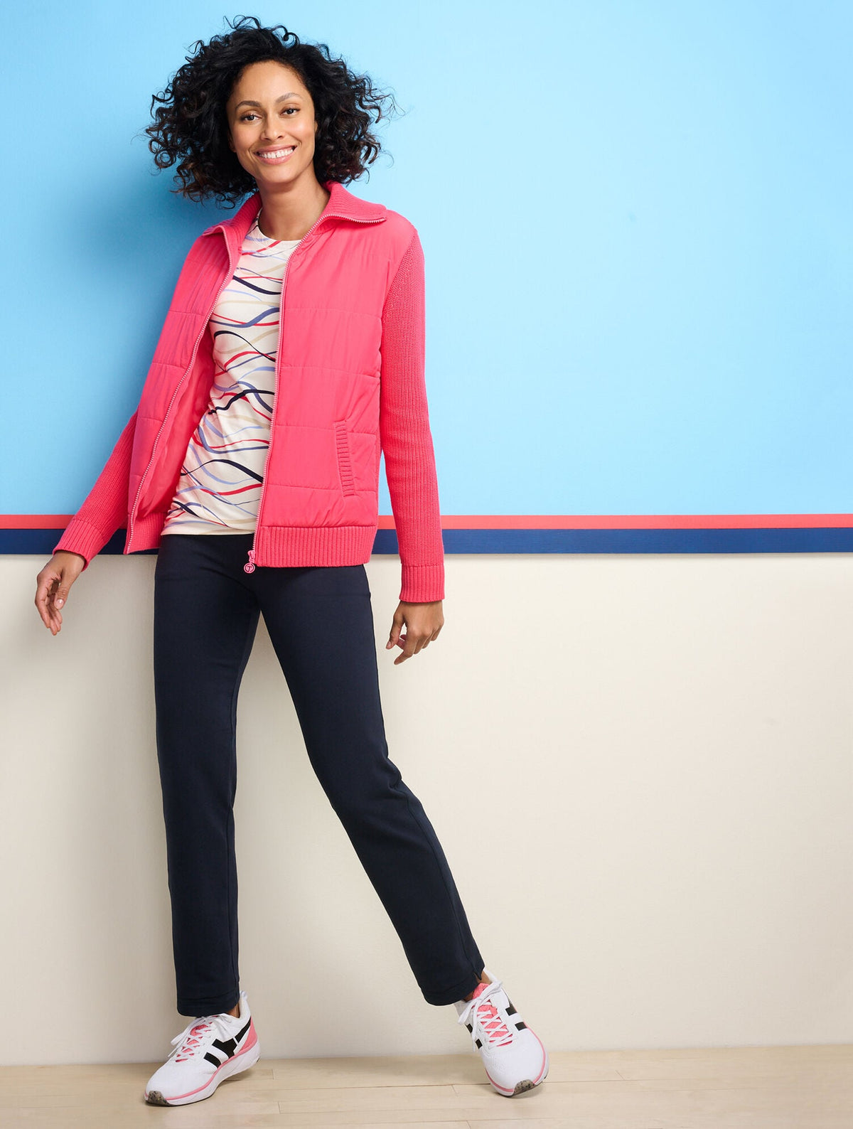 Talbots QUILTED FULL ZIP SWEATER JACKET