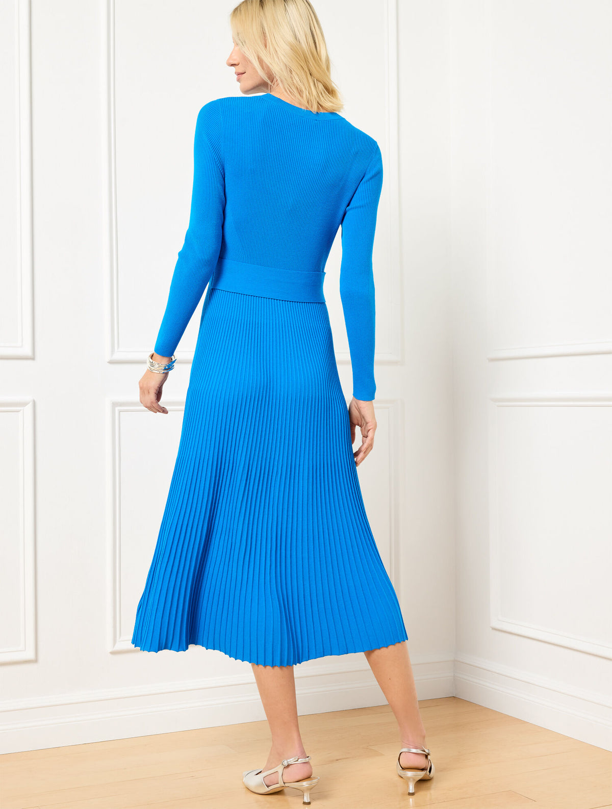 Talbots TWIST FRONT RIBBED SWEATER DRESS