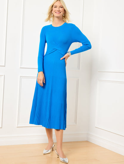 Talbots TWIST FRONT RIBBED SWEATER DRESS