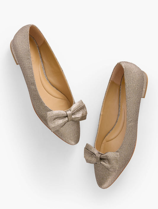 Talbots EDISON BOW FLATS - TEXTURED LAMÉ