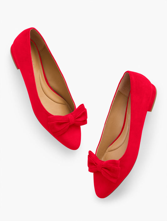 Talbots EDISON BOW SUEDE FLATS