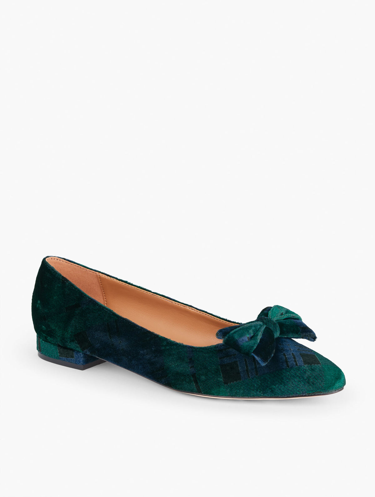 Talbots EDISON BOW FLATS - VELVET SNOWFLAKE