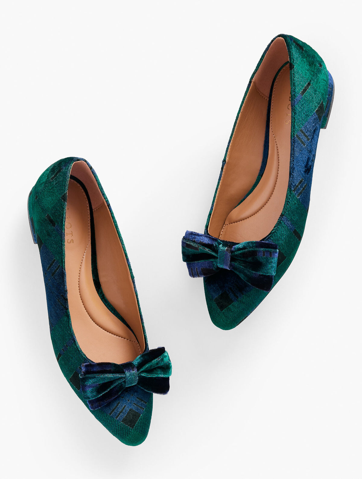 Talbots EDISON BOW FLATS - VELVET SNOWFLAKE